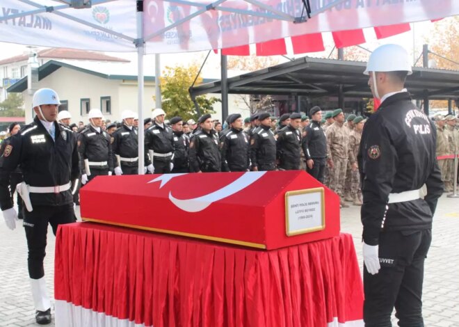 Şehit Polis Memuru İçin Tören Düzenlendi